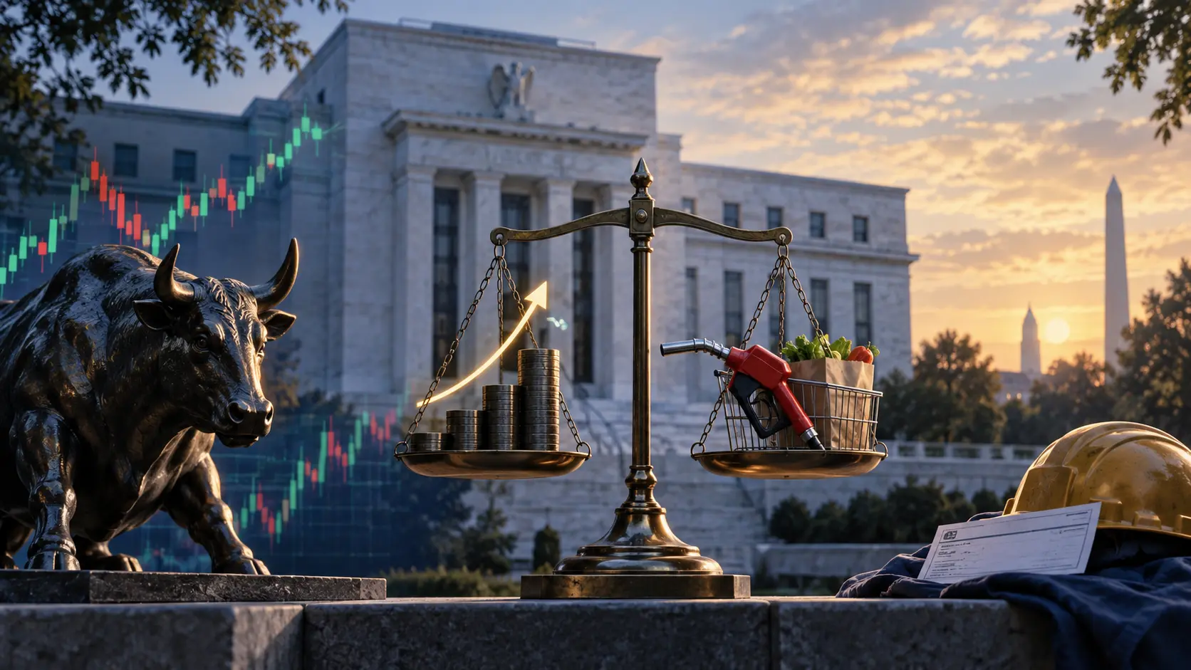 Federal Reserve rate-hike outlook balanced against energy inflation, worker earnings and a rising stock market