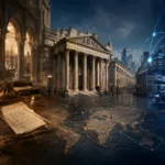 The history of banking evolving from ancient clay ledgers through the City of London to a modern global trading network