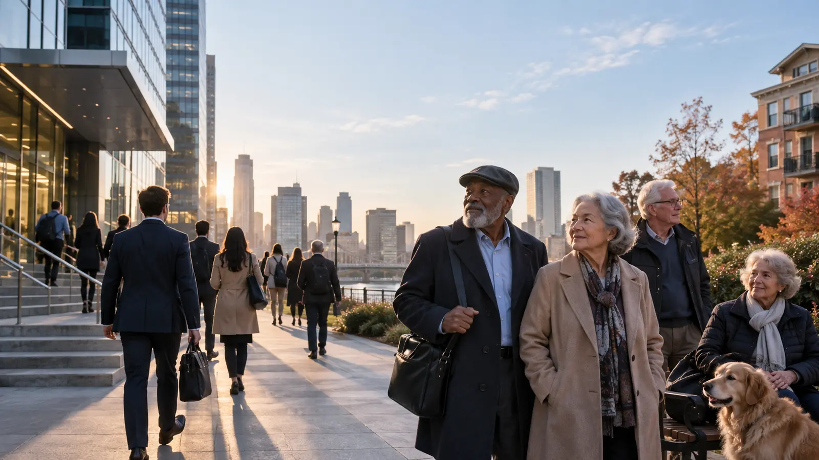 Older Americans beside younger commuters as population aging reshapes the U.S. labor force